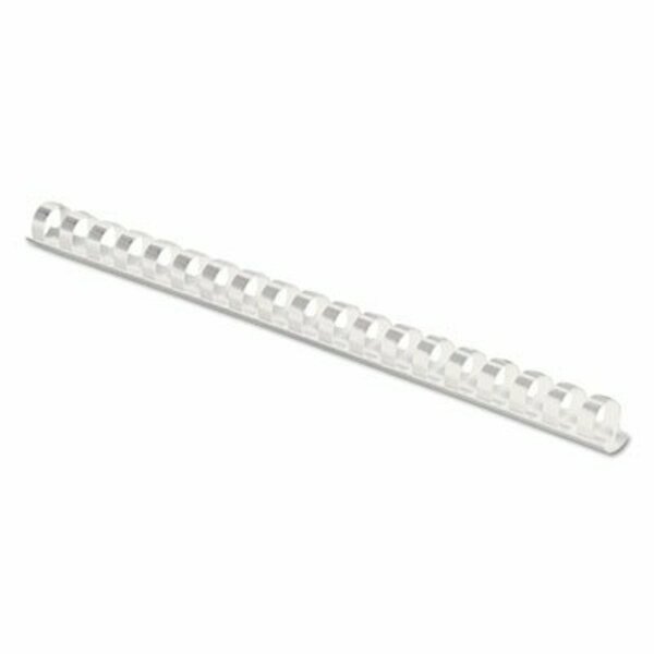 Fellowes, Plastic Comb Bindings, 3/8in Diameter, 55 Sheet Capacity, White, 100PK, Fellowes, Mfr#: 52371